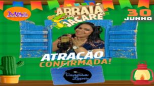 Cantora Vanessa Lopes confirmada no Arraiá do Jacaré 2024.